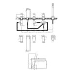 Nuie Windon Chrome 5 Hole Deck Bath Shower Mixer