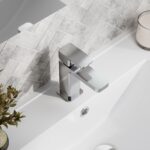 Nuie Windon Mini Basin Mixer Tap with Push Button Waste