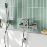 Nuie Windon Chrome Wall Mounted Bath Shower Mixer with Kit