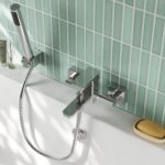 Nuie Windon Chrome Wall Mounted Bath Shower Mixer with Kit