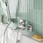 Nuie Windon Chrome Wall Mounted Bath Shower Mixer with Kit
