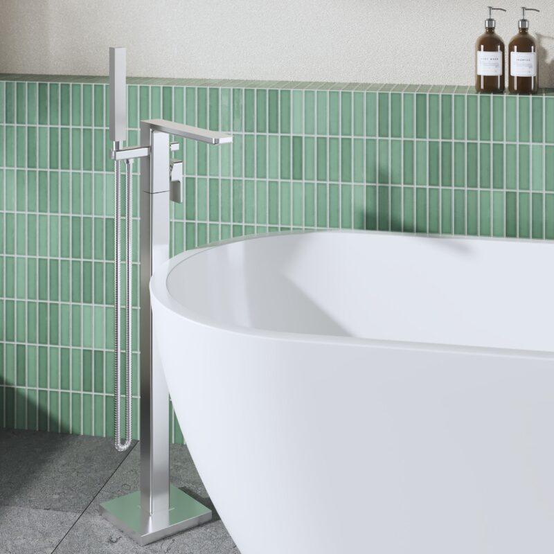 Nuie Windon Chrome Floor Standing Bath Shower Mixer