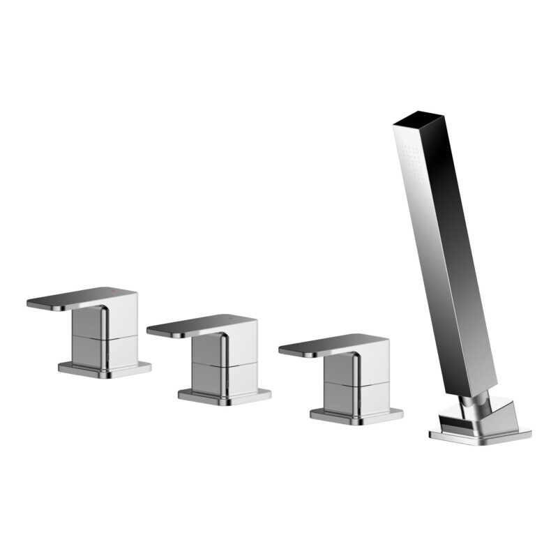 Nuie Windon Chrome 4 Hole Deck Bath Shower Mixer No Spout Nuie Windon Chrome 4 Hole Deck Bath Shower Mixer No Spout