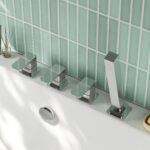 Nuie Windon Chrome 4 Hole Deck Bath Shower Mixer No Spout