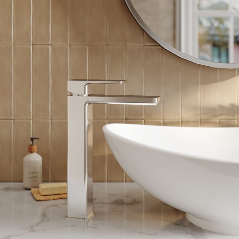 Nuie Windon Chrome High Rise Mono Basin Mixer