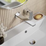 Nuie Windon Chrome 2 Hole Wall Basin Mixer