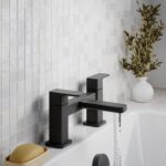 Nuie Windon Matt Black Deck Mounted Bath Filler
