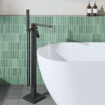 Nuie Windon Matt Black Freestanding Bath Shower Mixer