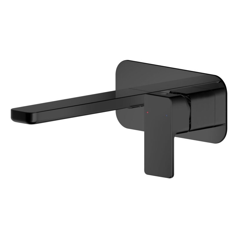 Nuie Windon Matt Black 2 Hole Wall Basin Mixer Nuie Windon Matt Black 2 Hole Wall Basin Mixer