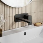 Nuie Windon Matt Black 2 Hole Wall Basin Mixer