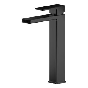 Nuie Windon Matt Black High Rise Mono Basin Mixer