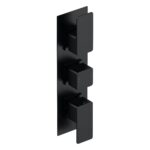 Nuie Windon Matt Black Triple Thermostatic Shower Valve