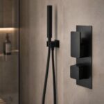 Nuie Windon Matt Black Thermostatic Shower Valve