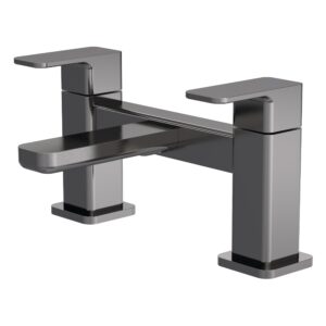 Nuie Windon Brushed Pewter Deck Mounted Bath Filler