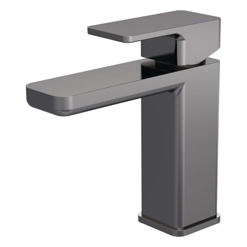 Nuie Windon Brushed Pewter Mono Basin Mixer with Push Button Waste Nuie Windon Brushed Pewter Mono Basin Mixer with Push Button Waste