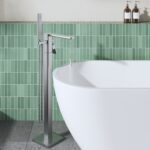 Nuie Windon Brushed Pewter Freestanding Bath Shower Mixer