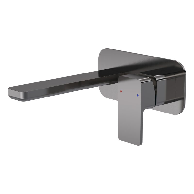 Nuie Windon Brushed Pewter 2 Hole Wall Basin Mixer Nuie Windon Brushed Pewter 2 Hole Wall Basin Mixer