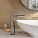 Nuie Windon Brushed Pewter High Rise Mono Basin Mixer