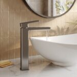 Nuie Windon Brushed Pewter High Rise Mono Basin Mixer