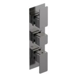 Nuie Windon Brushed Pewter Triple Thermostatic Shower Valve