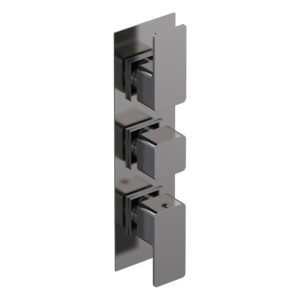 Nuie Windon Brushed Pewter Triple Thermostatic Shower Valve