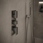 Nuie Windon Brushed Pewter Triple Thermostatic Shower Valve