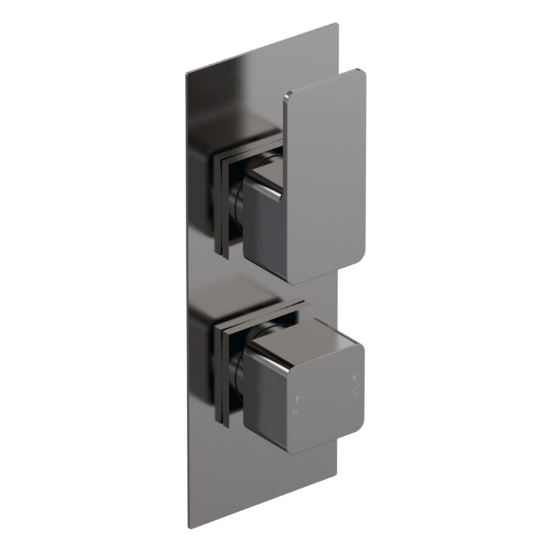 Nuie Windon Brushed Pewter Twin Thermostatic Shower Valve Nuie Windon Brushed Pewter Twin Thermostatic Shower Valve