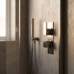 Nuie Windon Brushed Pewter Twin Thermostatic Shower Valve with Diverter