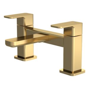 Nuie Windon Brushed Brass Deck Mounted Bath Filler