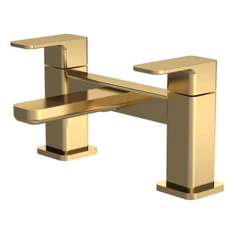 Nuie Windon Brushed Brass Deck Mounted Bath Filler Nuie Windon Brushed Brass Deck Mounted Bath Filler