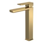 Nuie Windon Brushed Brass High Rise Mono Basin Mixer
