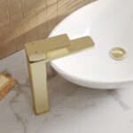 Nuie Windon Brushed Brass High Rise Mono Basin Mixer