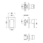 Nuie Windon Chrome Manual Concealed Shower Valve