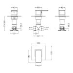 Nuie Windon Chrome Concealed Stop Valve