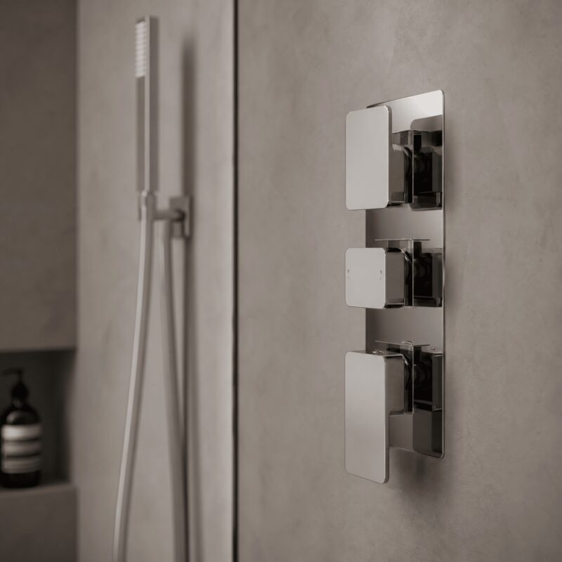 Nuie Windon Chrome Triple Thermostatic Shower Valve