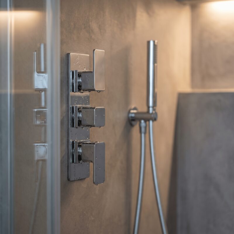 Nuie Windon Chrome Triple Thermostatic Shower Valve with Diverter