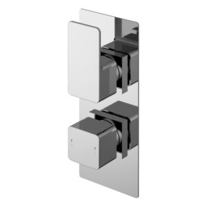 Nuie Windon Chrome Thermostatic Twin Shower Valve