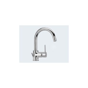 Paini Cox Swan Neck Side Lever Basin Mixer Tap Chrome