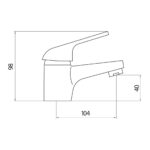 Parkbrook Upsilon Mini Mono Basin Mixer & Waste Chrome