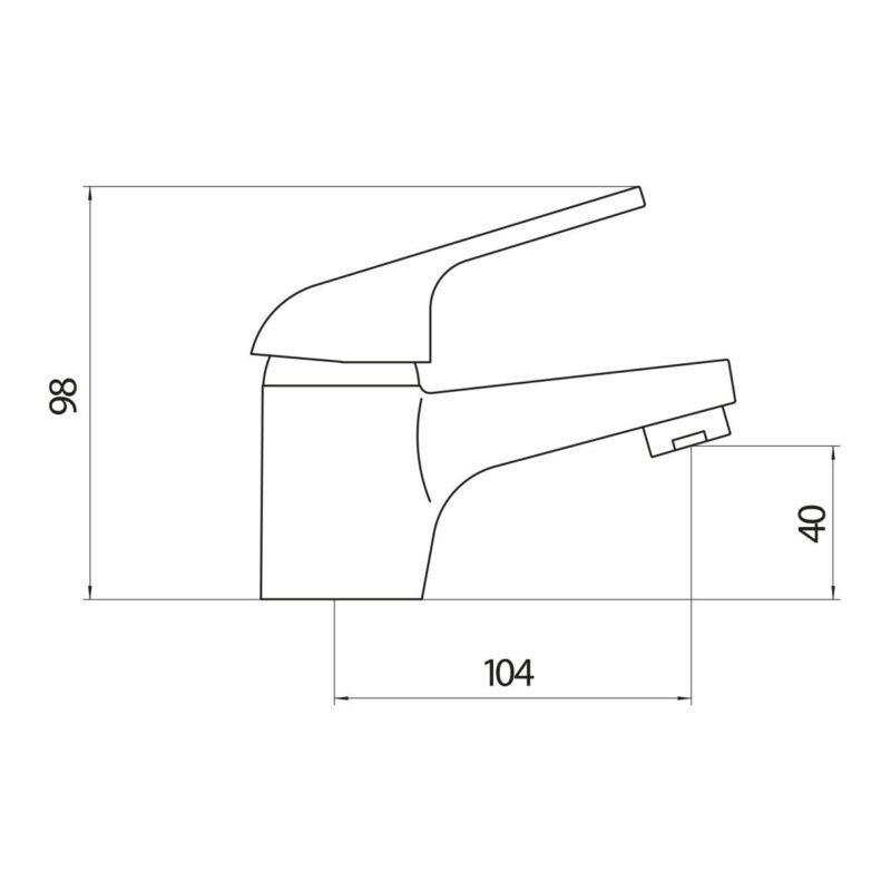 Parkbrook Upsilon Mini Mono Basin Mixer & Waste Chrome