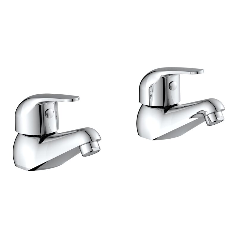 Parkbrook Upsilon Pair of Basin Taps Chrome Parkbrook Upsilon Pair of Basin Taps Chrome
