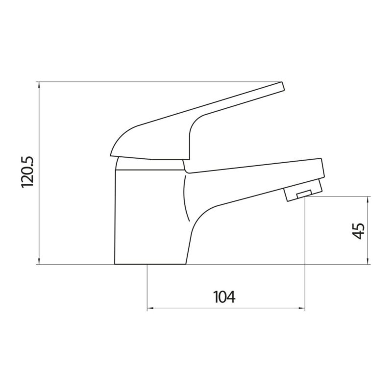 Parkbrook Upsilon Bath Filler Chrome