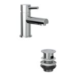 Parkbrook Phi Mini Mono Basin Mixer & Waste Chrome