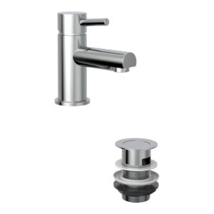Parkbrook Phi Mini Mono Basin Mixer & Waste Chrome