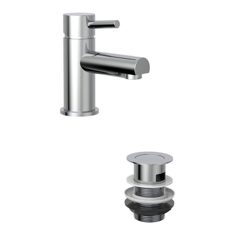 Parkbrook Phi Mini Mono Basin Mixer & Waste Chrome