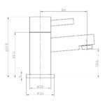 Parkbrook Phi Bath Pillar Taps Chrome