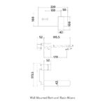 Parkbrook Chi Wall Mounted Basin Filler