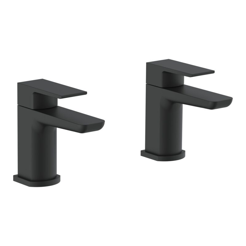 Parkbrook Chi Bath Pillar Taps Black Parkbrook Chi Bath Pillar Taps Black