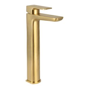 Parkbrook Chi Tall Mono Basin Mixer & Waste Brushed Brass