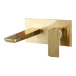 Parkbrook Chi Wall Basin Filler Brushed Brass